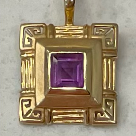14k Gold & Amethyst Pendant